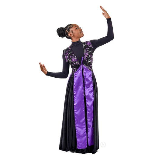 Black and Purple Child Opulent Orchid Streamer Overlay (83557C)