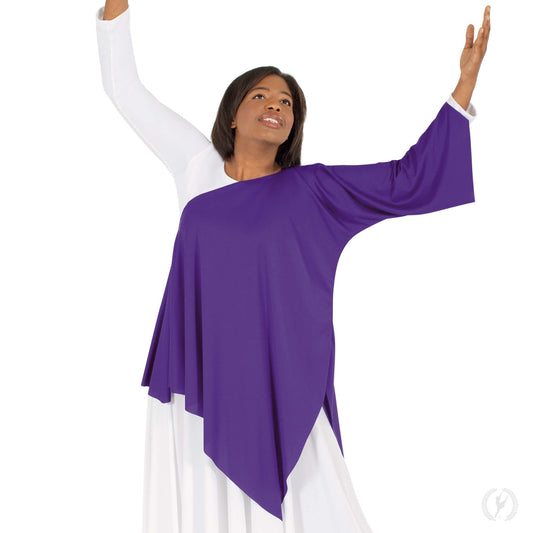 Purple Adult Quiet Prayer One Shoulder Praise Tunic (13826)