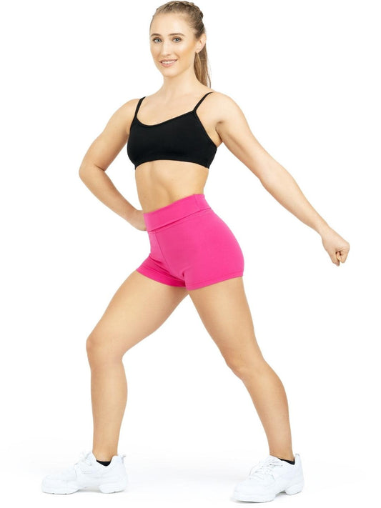 capezio_high_waisted_shorts_hot_pink_tb131_base