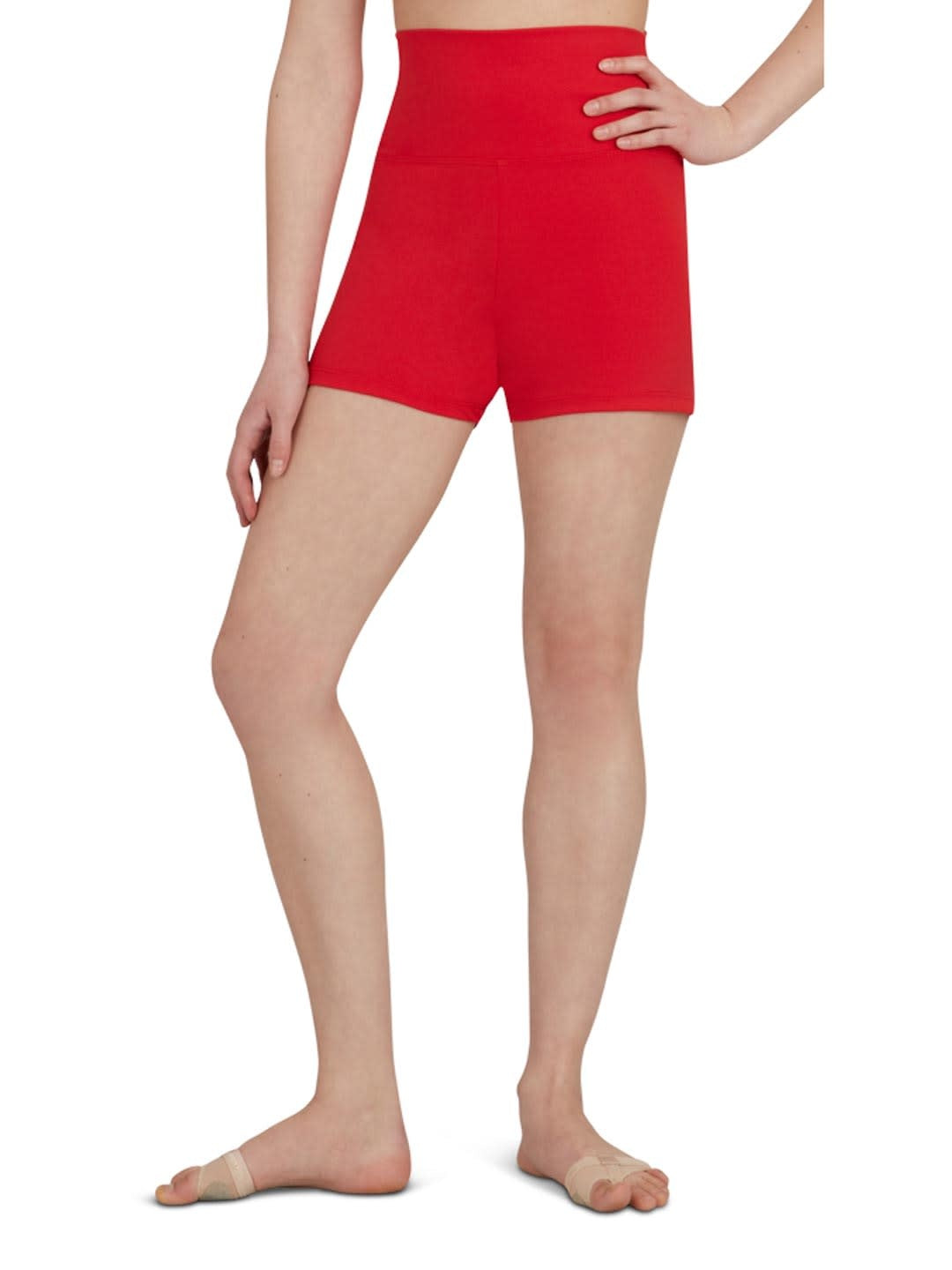 capezio_high_waisted_shorts_red_tb131_f