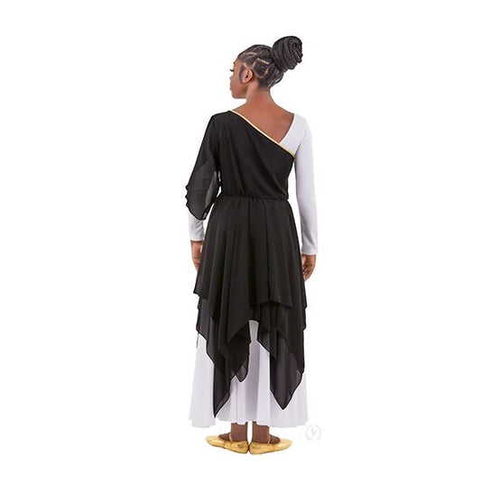 Black and Orange Adult Joyful Praise Single Sleeve Overlay (63558) - Back