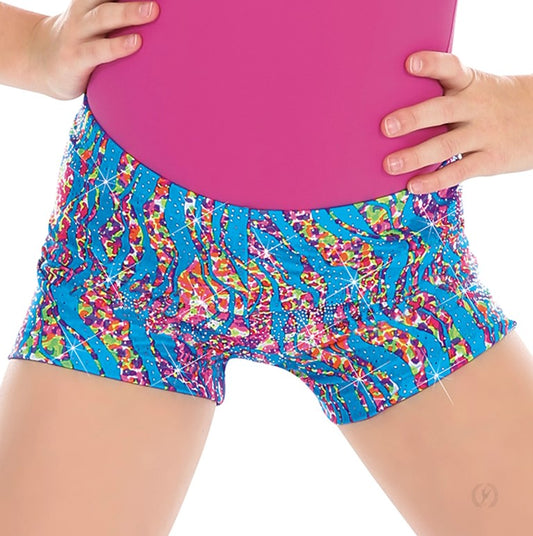 Under The Sea Metallic Sequin Printed Booty Shorts (47535C)