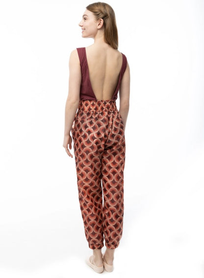 Fall Square Back Pant Romper (6010A-FL)