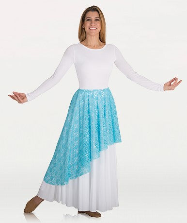 Plus Lace Asymetrical Skirt (627XX) Discontinued