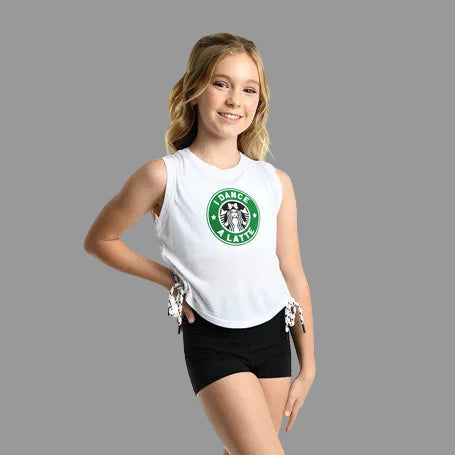 "I Dane A Latte" tank top for girls