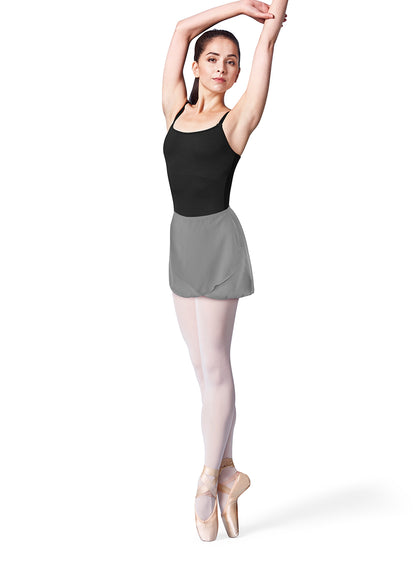 Falda cruzada de georgette (R9721)