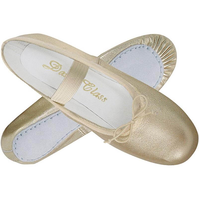 Child Metallic Gold Ballet Shoe (TB901)