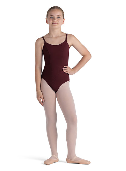 Burgundy Child Double Scoop Camisole Leotard (CL4207)