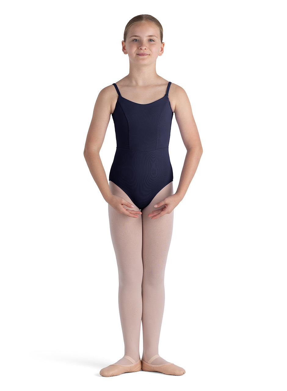 Navy Child Double Scoop Camisole Leotard (CL4207)