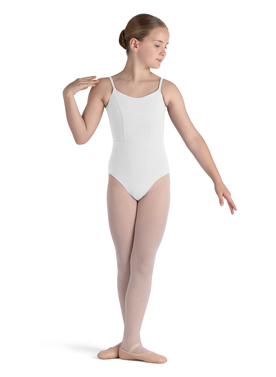 White Child Double Scoop Camisole Leotard (CL4207)