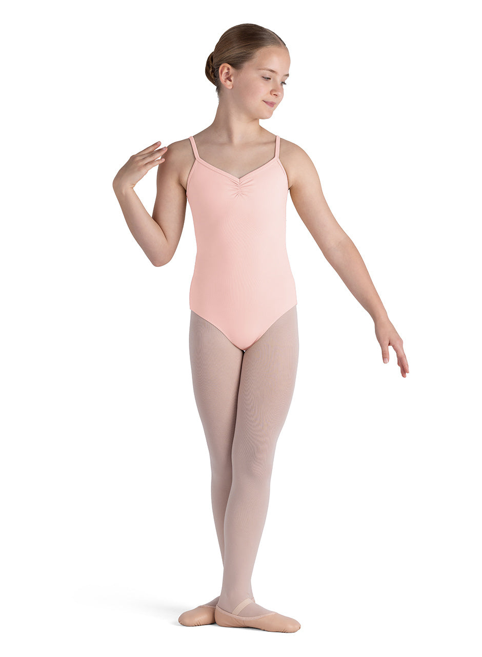 Light Pink Child Gather Camisole Leotard (CL4257)