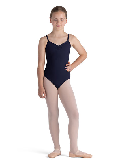 Navy Child Gather Camisole Leotard (CL4257)