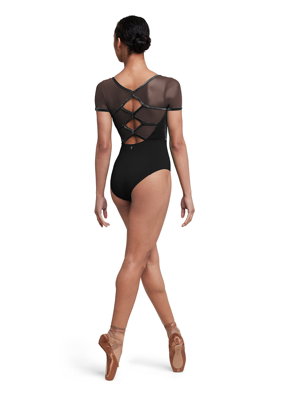 Anna Square Neck Cap Sleeve Leotard (L5262)