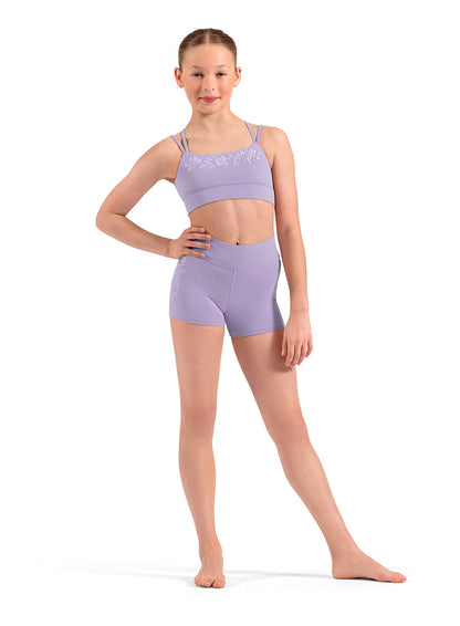 Embroidered High Waist Shorts (M90009C)