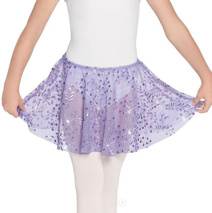 Girls Sequin Mesh Pull On Skirt (05283)