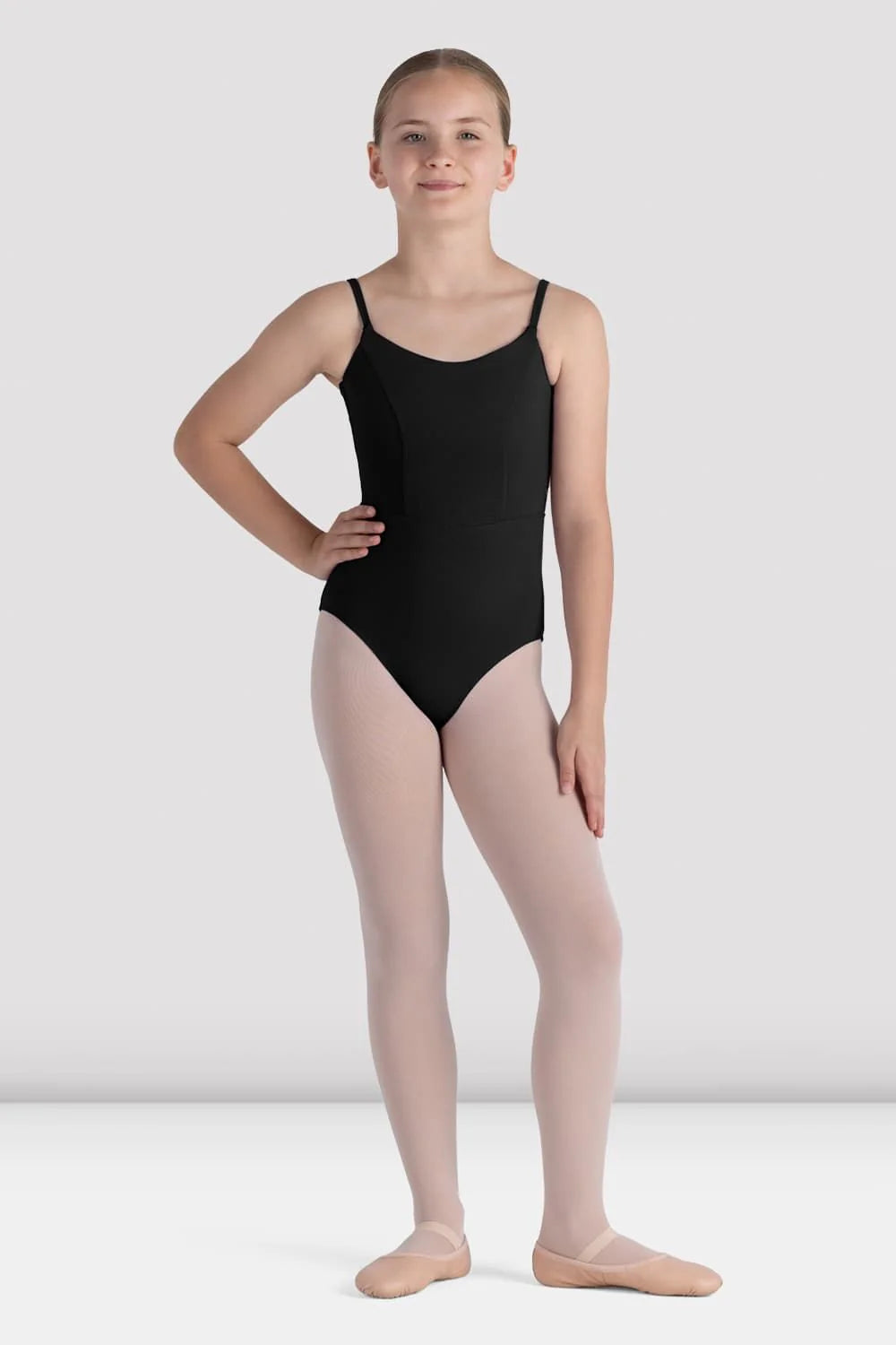 Black Child Double Scoop Camisole Leotard (CL4207)