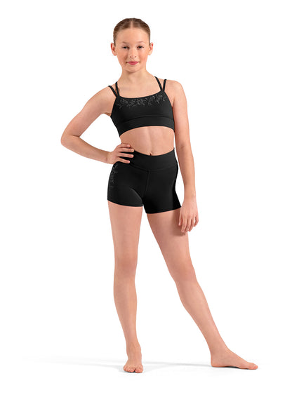 Embroidered High Waist Shorts (M90009C)