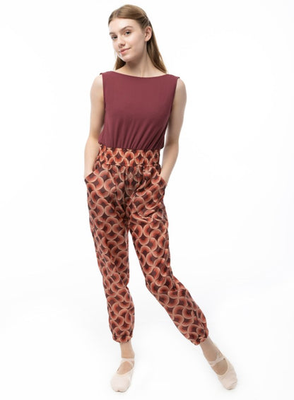 Fall Square Back Pant Romper (6010A-FL)