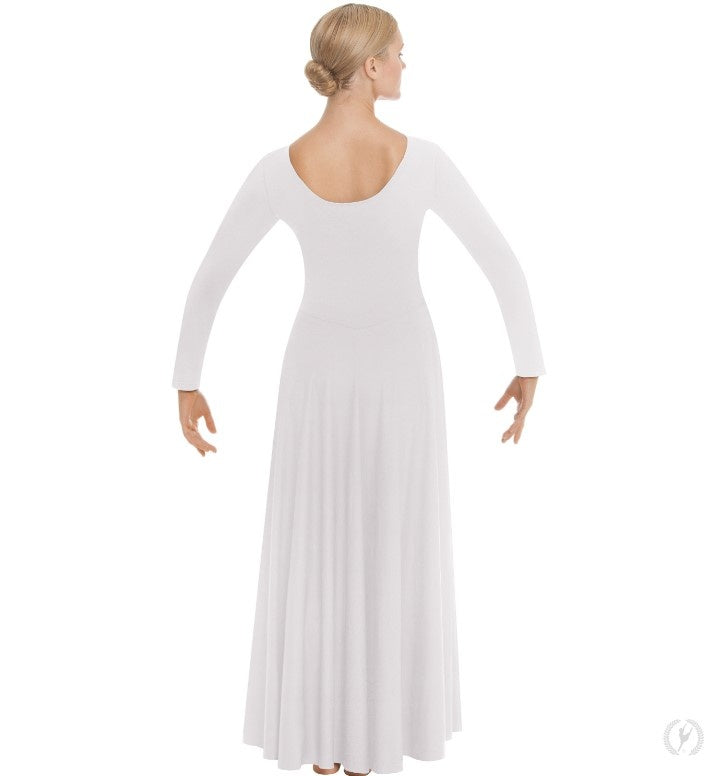 Adult Simplicity Praise Dance Dress | Eurotard, White