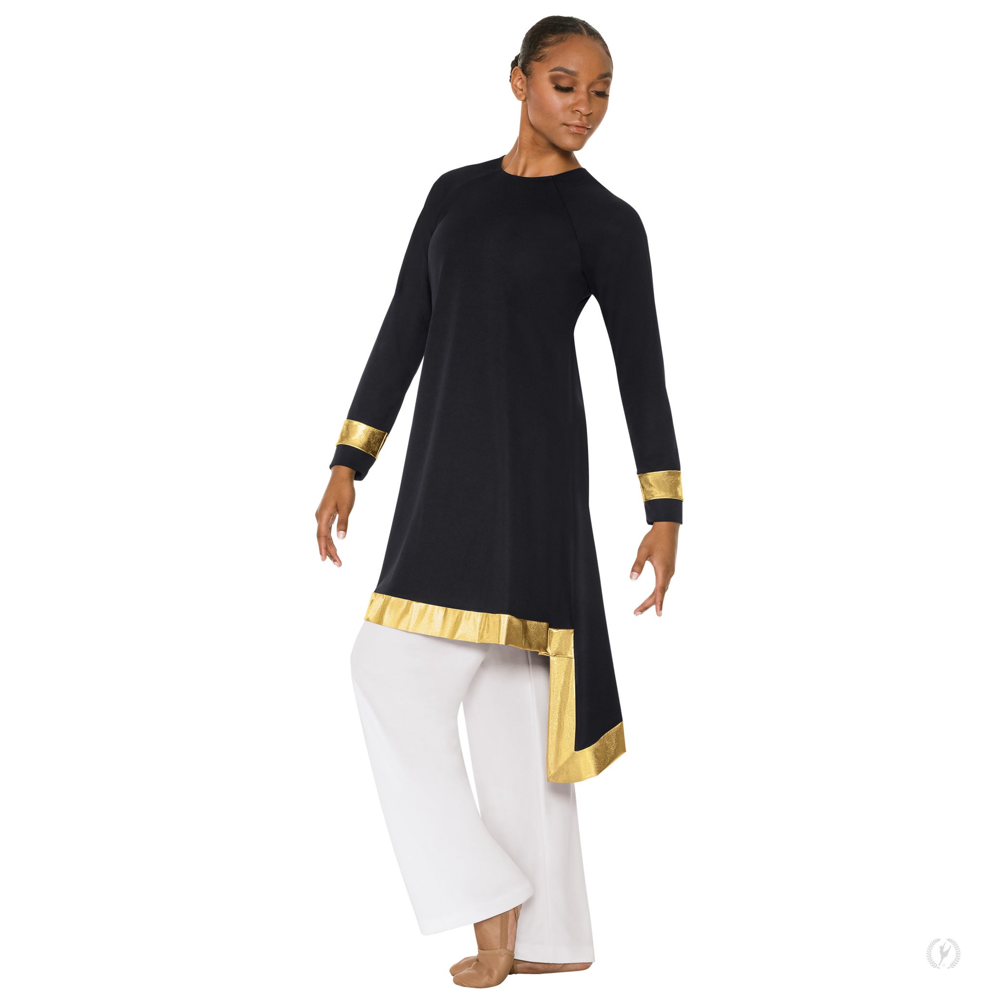 19115_blk  gold_praisetunic_main