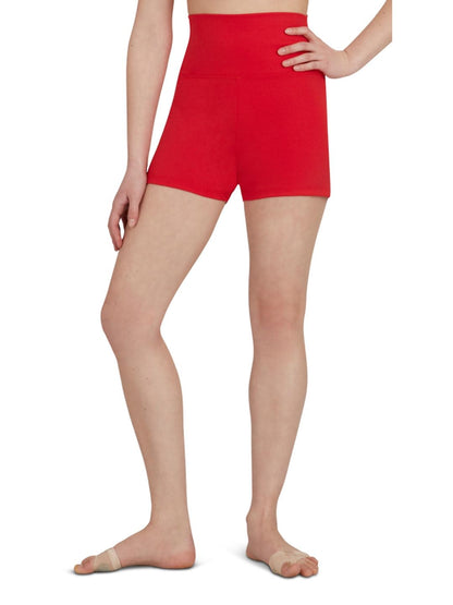 capezio_high_waisted_shorts_red_tb131_f